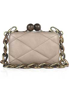 Erva Quilted leather box clutch