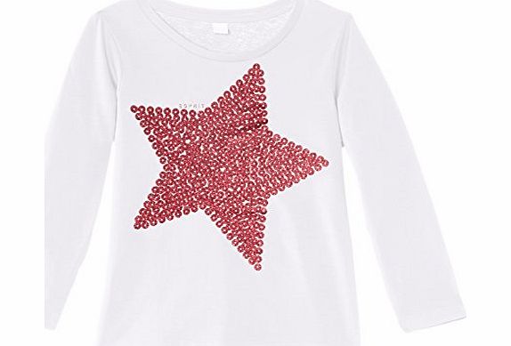 Esprit Girls 104EE7K005 T-Shirt, Off White, 2 Years (Manufacturer Size:92 )