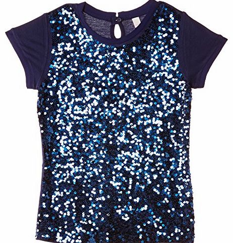 Esprit Girls 114EE5K009 T-Shirt, Plum Blue, 12 Years (Manufacturer Size:Medium)