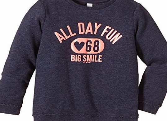 Esprit Girls All Day Fun Sweatshirt, Cinder Blue, 2 Years (Manufacturer Size:92 )