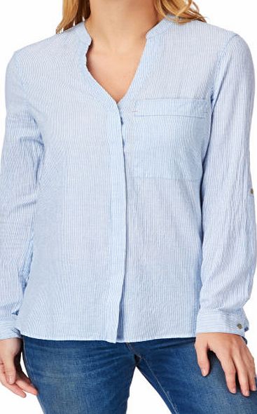 Esprit Womens Esprit Striped Basic Long Sleeve Shirt -