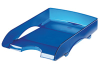 ESSELTE Intego A4 blue letter tray with front
