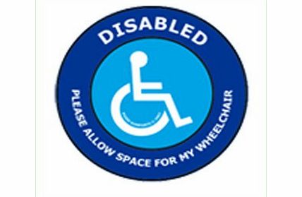 Essential Aids Window Stickers - Diasabled Wheelchair Round - Pack of 10