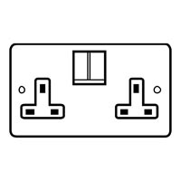 Essential Metals Satin Chrome Effect Double Switched Socket 13A with White Inserts