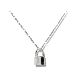 Essential Silver Silver Lock Pendant on Chain