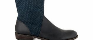 Esska Amica dark green leather zip-up boots