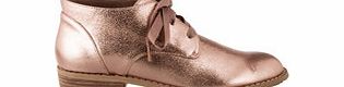 Esska Astro rose gold leather lace-up boots