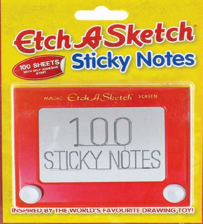 Etch a Sketch Sticky Notes