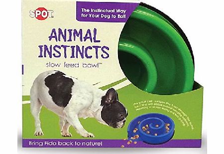 ETHICAL PRODUCTS INC Animal Instincts Slow Feed Bowl 10``-Green