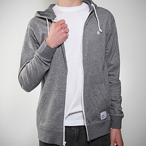 Classic Zip Zip hoody - Grey Heather