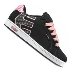 Ladies Fader Skate Shoes - Black/Pink/Print