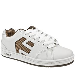 Male Etnies Cinch Leather Upper in White and Brown