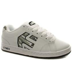 Male Etnies Cinch Too Leather Upper in White and Grey