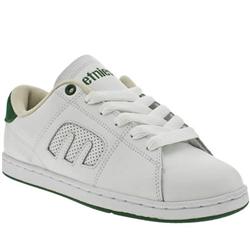 Male Santiago Leather Upper in White and Green
