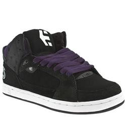 Male Uptown Suede Upper in Black and Purple