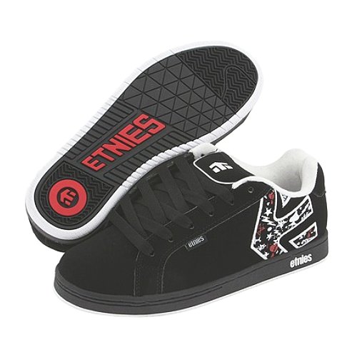 Mens Etnies Fader Skate Shoe Black/White