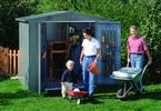 Shed Size 3: Europa Shed Size 3 (244cm x 156cm roof s - Dark Brown