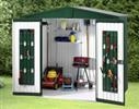europa Shed Size 4: Europa Shed Size 4 (244cm x 228cm roof s - Dark Green