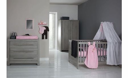 Europe Baby Vicenza Grey Cot Bed Roomset