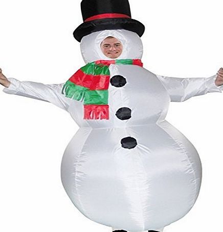 Eurotrade W Ltd ADULT INFLATABLE FROSTY THE SNOWMAN XMAS CHRISTMAS FANCY DRESS COSTUME OUTFIT