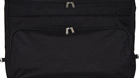 evaloude Luxury Large Folding Suit / Shirt Carrier Garment Bag With Storage Pockets and a 4 Suit Hanger Capacity