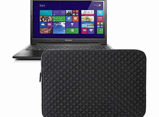 Evecase  15~ 15.6 inch Black Neoprene Universal Sleeve Zipper Case Bag for Ultrabook Laptop Such as HP 15-R018DX 15.6