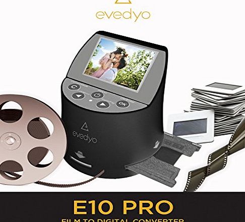 Evedyo E10 PRO Film to Digital Converter (7-in-1) - Slide Scanner Converts 35mm, 8mm, Negatives amp; More - Quick amp; Easy Operation - Digitize Old Memories to High-Definition 22MP Images