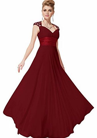 HE09672RD08, Red, 8UK, Ever Pretty Long Bridesmaid Dresses UK Only 09672