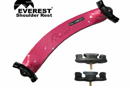 Everest Violin Shoulder Rest - Hot Pink 1/2 Size