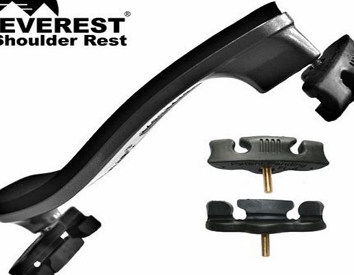 Everest Violin Shoulder Rest - Standard Black 3/4 and 4/4 Size