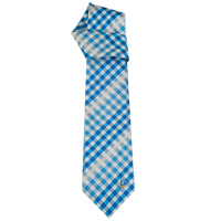 everton Checked Tie - Blue/White/Sky.
