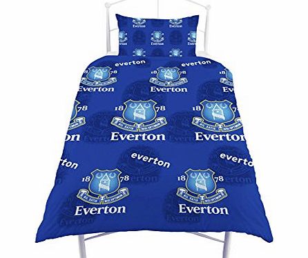 Everton F.C. OFFICIAL EVERTON FC SINGLE DUVET SET QUILT COVER BEDDING SINGLE DUVET AND PILLOWCASE (TSOS1)