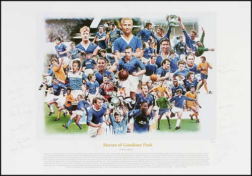 Heroes of Goodison Park and#8211; Ltd Ed. multi-signed print