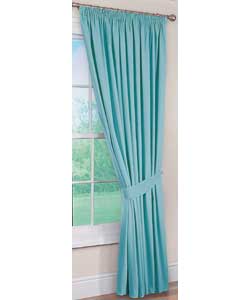 Everyday Duck Egg Everyday Lined Curtains with Tie Backs