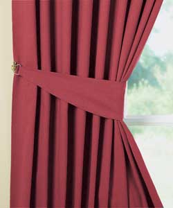 Lined Pencil Pleat Claret Curtains - 90