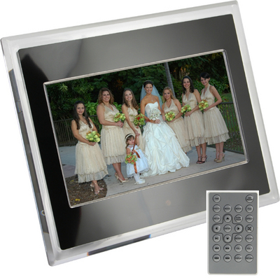 10 Inch Digital Photo Frame with Remote Control and Speakers - Black