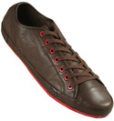 Dark Brown Leather Trainers