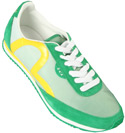 Green and Yellow Canvas Trainers