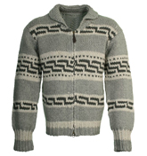 Grey Chunky Full Zip Sweater