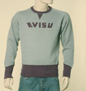 Evisu Grey Long Sleeved Sweatshirt With Burgundy Logo