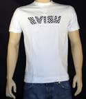 Evisu Mens White Short Sleeve Cotton Racing T-Shirt