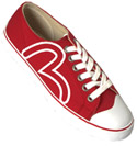 Red and White Trainer Shoes