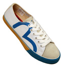 White and Blue Canvas Trainers