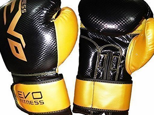 EVO Fitness EVO MAYA Leather Boxing Gloves MMA Punch Bag Sparring Kick Boxing Training Glove (16 Oz)