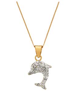 9ct Gold Dolphin Mini Pendant