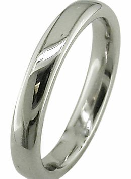 EWA 18ct White Gold 3mm Court Wedding Ring