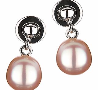 EWA Fresh Water Pearl Drop Earrings, Oyster Pink