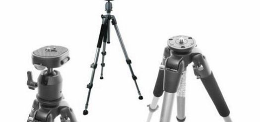 Ex-Pro Heavy Duty Professional Camera Tripod with Pro Ball Head and Lens Cleaning Pouch for Canon/JVC Everio/Panasonic/Sanyo/Sony Handycam
