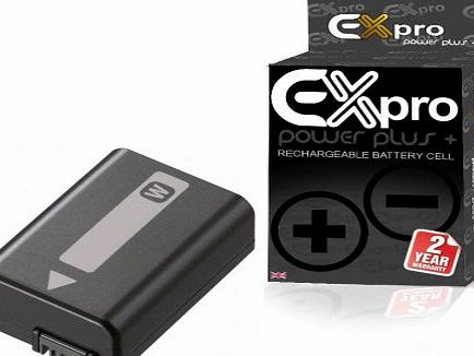 Ex-Pro Sony NP-FW50, NPFW50 High Power Plus  (Upgraded for new series) - 2 Year Warranty Replacment Sony Lithium Li-on Digital Camera Battery