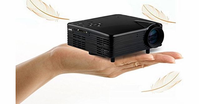 Economical LED/LCD Projector Home Cinema Theater Portable Projector Nice for PC Laptop VGA USB AV HDMI SD Support Picture Size 20-80 Inch Easy to Carry